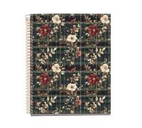 Miquelrius - Cuaderno A5 cuadriculado, Libreta con 100 hojas de 4 colores para organizar, Papel opaco de 70 g/m², 2 taladros para archivar, Espiral, Poppies