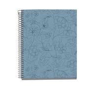 Miquelrius - Cuaderno A5 Cuadriculado, 100 Hojas de 4 Colores Multiasignatura, Papel Opaco 70 g/m², Espiral, 2 Taladros para Archivar, Notebook Lagoon