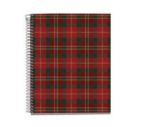 Miquelrius - Cuaderno A5 Cuadriculado, 100 Hojas de 4 Colores Multiasignatura, Papel Opaco 70 g/m², Espiral, 2 Taladros para Archivar, Notebook Lennox