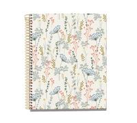 Miquelrius - Cuaderno A5 Cuadriculado 5 mm, 100 Hojas, Day | Notebook Multiasignatura con 4 Secciones de Color, Papel 70 g/m², 2 Taladros para Archivar, Tapa Dura y Espiral