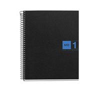 Miquelrius - Cuaderno A5 Cuadriculado, 80 Hojas, Negro/Azul
