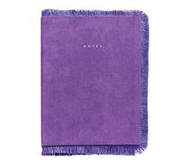 Miquelrius - Cuaderno A5, Liso, 80 Hojas, Cosido, Tapa Forrada en Tela Efecto Antelina con Flecos, Colección Vintage Lily, Lila
