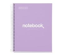 Miquelrius - Cuaderno A5 Rayado 7 mm, 80 Hojas, Tapa Dura Cartón, Lavanda