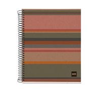 Miquelrius - Cuaderno A5 Reciclado, 120 Hojas de 80 g/m², Libreta Lisa en Blanco para Dibujo, Lettering o Bocetos, Cubierta Reciclada, 2 Taladros, Líneas