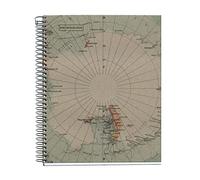 Miquelrius - Cuaderno A5 Reciclado, 80 Hojas de 80 g/m², Libreta Rayada 7 mm, 1 Banda de Color a Juego con la Cubierta, 2 Taladros para Archivar, Mapas