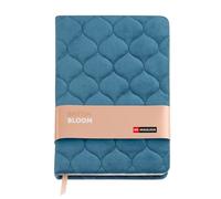 Miquelrius - Cuaderno de notas A5 (140 x 200 mm), Cuaderno A5 con 80 hojas punteadas de 80 g/m², Papel blanco, Cuaderno A5 puntos, Tapa de cartón forrado en tela efecto terciopelo, Azul