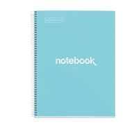 Miquelrius Cuaderno Espiral Notebook 1 Emotions Tapa Forrada DIN A4 Microperforado 4 Taladros 80 Hojas 90g/m2 Cuadrícula 5mm Azul Cielo