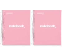 Miquelrius Cuaderno espiral notebook 1 emotions tapa forrada din a5 microperforado 80 hojas 90g/m2 cuadro 5 mm (Paquete de 2)