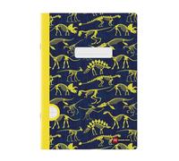 Miquelrius - Cuaderno grapa A4 rayado, 48 hojas de papel extra opaco de 70 g/m², Encuadernación grapada, Tapa de cartulina plastificada, Guarda impresa, Espacio para el nombre, Mini fossil
