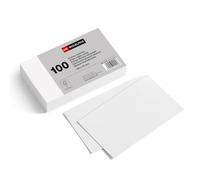 Miquelrius - Fichas de Cartulina Blancas Lisas 100 Uds, 125 x 75 mm