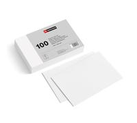 Miquelrius - Fichas de Cartulina Blancas Lisas 100 Uds, 150 x 100 mm