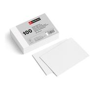 Miquelrius - Fichas de Cartulina Blancas Lisas 100 Uds, 95 x 65 mm