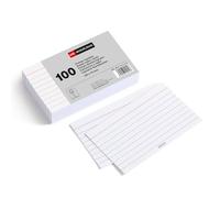 Miquelrius - Fichas de Cartulina Rayadas 100 Uds, 125 x 75 mm