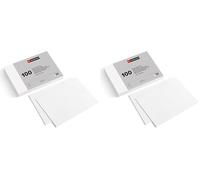 Miquelrius - Flashcards, Tarjetas para Estudio, 100 Fichas Lisas Extra Grandes para Notas, Tamaño 215 x 160 mm, Papel Cartulina Offset 200 g/m², Material de oficina y escolar para la vuelta al cole