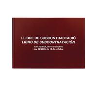 Miquelrius - Libro de Contabilidad, Apaisado A4, Rayado Subcontratación, 20 Hojas de 56 g/m², Cubierta Cartulina 220 g/m², Catalán