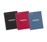 Miquelrius - Pack 3 Cuadernos A4 Cuadriculados, 80 Hojas, Tapa Dura Cartón