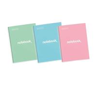 Miquelrius - Pack 3 Cuadernos A4 Cuadriculados, 80 Hojas, Tapa Dura Cartón