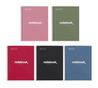 Miquelrius - Pack 5 Cuadernos A4 Cuadriculados, 80 Hojas, Tapa Dura Cartón