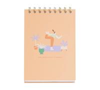 Miquelrius - Planificador diario para trabajar la gratitud y los hábitos saludables, 80 hojas de 80 g/m², Doble espiral dorado, Papel marfil con plantilla diaria de bienestar, Tapa de cartón forrado