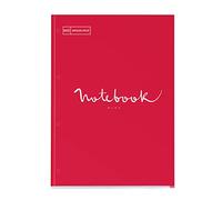 Miquelrius - Recambio de 80 hojas cuadriculadas A4, Bloc encolado con 4 taladros para archivador o carpeta de anillas, Papel de 90 g/m², Emotions rojo