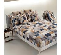 Mirabello ISIDE var. 002 brown franela de algodón Juego de sábanas para cama de matrimonio