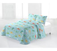 Miracle Home. Colcha Bouti 100% Microfibra cepillada, Ligera y traspirable Jurásico Ultras. 200 x 265 cm. Cama 105