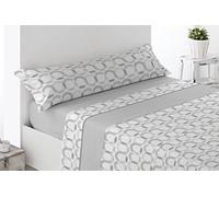Miracle Home. Juego de Sábanas Térmicas de Pirineo Acari (3 Piezas), Bajera Ajustable, encimera y Funda de Almohada. Máxima Calidez, suavidad Premium y Ajuste Gris. 135 x 200. Cama 135