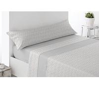 Miracle Home. Juego de Sábanas Térmicas de Pirineo Reyes (3 Piezas), Bajera Ajustable, encimera y Funda de Almohada. Máxima Calidez, suavidad Premium y Ajuste Gris. 150 x 200. Cama 150