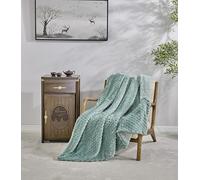 Miracle Home. Manta Polar Reversible de Microfibra Perla Franela Aterciopelada y Sherpa 280GSM-180GSM, Suave, cálida y Ligera, Lavable a máquina, 130 X 160. Verde