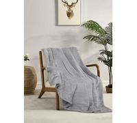 Miracle Home. Manta Polar Reversible de Microfibra Pirita Franela Aterciopelada y Sherpa 260GSM-180GSM, Suave, cálida y Ligera, Lavable a máquina, 130 X 160. Gris