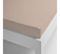 Miracle Home. Sábana Bajera Ajustable, Elástica, Suave, Cómoda, Antipeeling. Algodón 50% Poliéster. Cama 105. 105 x 200 x 30. Beige