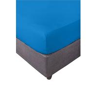 Miracle Home. Sábana Bajera Ajustable, Elástica, Suave, Cómoda, Antipeeling. Algodón 50% Poliéster. Cama 150. 150 x 200 x 30. Azulón