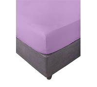 Miracle Home. Sábana Bajera Ajustable, Elástica, Suave, Cómoda, Antipeeling. Algodón 50% Poliéster. Cama 90. 90 x 200 x 30. Malva
