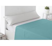 Miracle Home. Sábana encimera Suave y cómoda, 100% Microfibra cepillada, sin Arrugas y Anti-Peeling. 230X270. Cama 150. Verde Aqua Clara