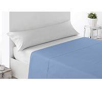 Miracle Home. Sábana encimera Suave y cómoda, 100% Microfibra cepillada, sin Arrugas y Anti-Peeling. 260X270. Cama 180. Celeste