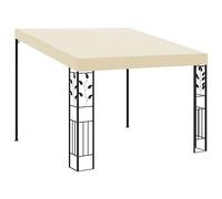 Mirador de pared 3 x 3 x 2,5 m crema, toldo de balcón extensible para jardín, construcción robusta de poliéster, añade espacio exterior para actividades al aire libre, fácil montaje