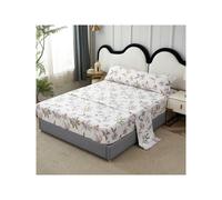 MIRAMAX-Juego de Sábanas 3 Piezas Primavera , 100% Poliéster Incluye Sabana Bajera/ Sabana Encimera/ Funda de Almohada 90/105/135/150CM Purple flower Bed 105cm