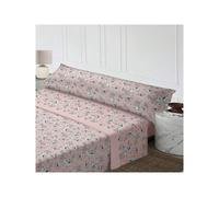 MIRAMAX - Juego de Sábanas Verano Poliéster Suave y Fresca - Sábanas Cama 90/105/135/150/180 cm, Estampado Floral, Ropa de Cama Transpirable, Fácil de Lavar, Ideal para Dormitorio y Uso Diario Pink