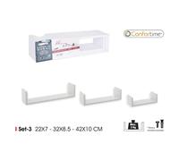 MIRAMAX-SET3 ESTANTE MURAL MDF 22/32/42 CONFORTIME White