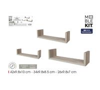 MIRAMAX-SET3 ESTANTE MURAL MDF 22/32/42 CONFORTIME Wood