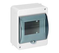 Miratic Caja Distribucion Electrica Modular Carcasa Plástica IP40 Caja Estanca Exterior Electrica con Tapa Ahumada - Cuadro Electrico Superficie con N+PE 1 Fila (5 módulos)