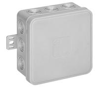 Miratic Caja Estanca Exterior IP54 - Caja Conexiones Estanca de Empalme Superficie CLICK - Caja para Cables - 85x85x41mm Caja Estanca 12 abertura (Gris)