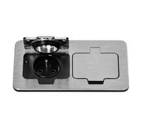 Miratic Enchufe Doble Rectangular Hermético Tipo E Grado de Protección IP55 (Plateado)