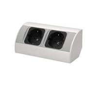 Miratic Enchufes de Esquina sin Interruptor, 2x2P+Z versión Schuko