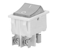 Miratic Interruptor Basculante Iluminado - Interruptor Encendido Apagado 230V~ 16A 50Hz (carcasa blanca/botón neutro)
