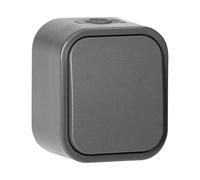 Miratic Pulsador Timbre Exterior 10A 250V IP54 - Interruptor Pared de Superficie Resistente al Agua y Polvo (Gris)
