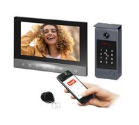 Miratic Videoportero Unifamiliar Video Portero Automatico WiFi con Apertura de Puerta Full HD 1080p - App Tuya Smart Cámara Exterior IP65 - Ángulo 144° Lector RFID (7, Pulgadas)