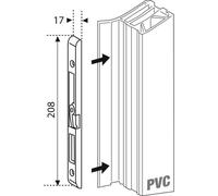 Mirilla central de empotrar para puerta de entrada, para el lado derecho, de 208x17x8 mm, marca Europa-Fercomatic, modelo G-22898-00-R-1 - FERCO by THIRARD