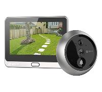 EZVIZ DP2 Mirilla inteligente con Resolución 2K, Pantalla táctil en color de 4,3 pulgadas, Batería recargable de 4600 mAh,Compatible con tarjetas microSD (de hasta 512 GB) Gray