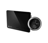 Mirilla inteligente - Ezviz EP4, Resolución 4K, Pantalla táctil 5.5" a color, Detección forma humana y PIR impulsada por IA, Plata